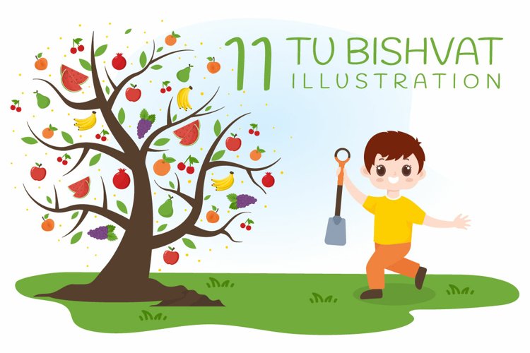 11 Happy Tu BiShvat Illustration example image 1
