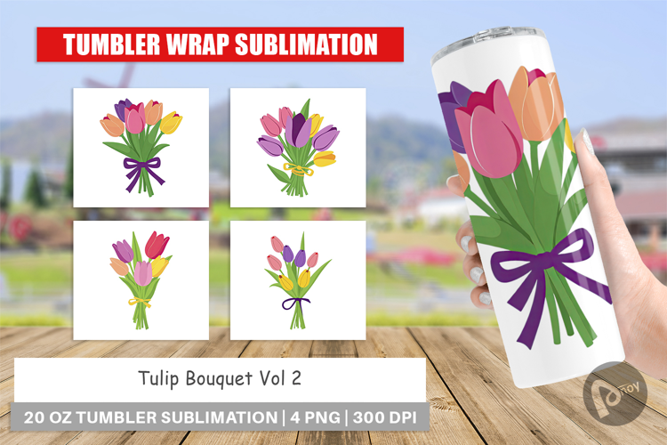 Tumbler Tulip Bouquet