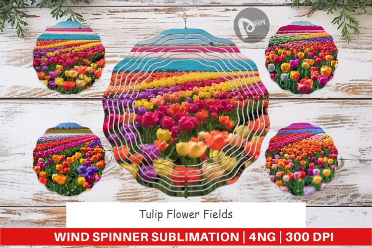 Wind Spinner Tulip Flower Fields