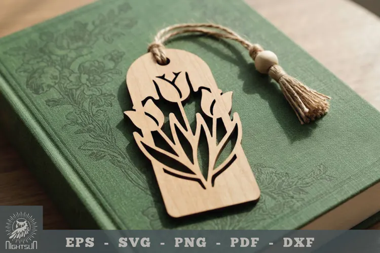 Tulip Flower Lasercut Bookmark