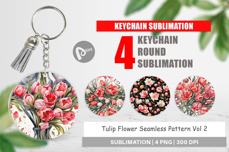 Keychain Tulip Pattern