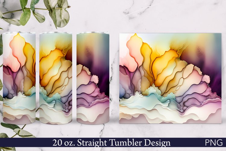 Alcohol Ink Tumbler Wrap