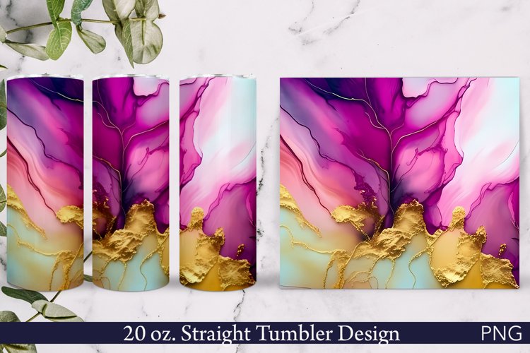 Alcohol Ink Tumbler Wrap Image 19