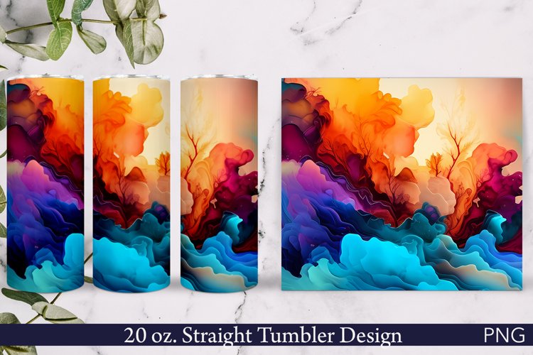 Alcohol Ink Tumbler Wrap Image 7