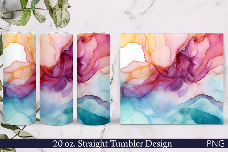 Alcohol Ink Tumbler Wrap Image 3