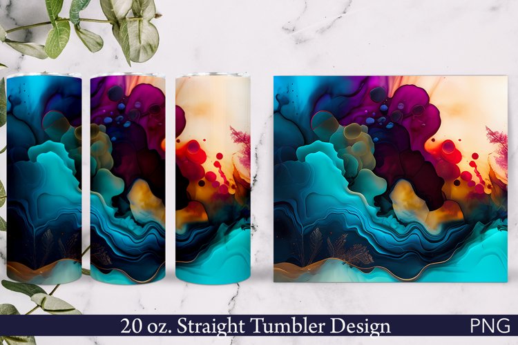 Alcohol Ink Tumbler Wrap Image 13