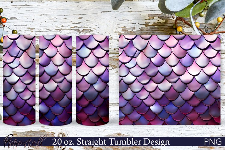 Scales Tumbler Wrap | Sparkling Scales | Pink   Purple