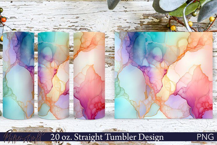 Alcohol Ink Tumbler Wrap Image 4