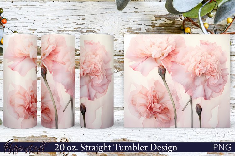 Floral Tumbler Wrap | 20 oz. | Pink Flowers | Spring
