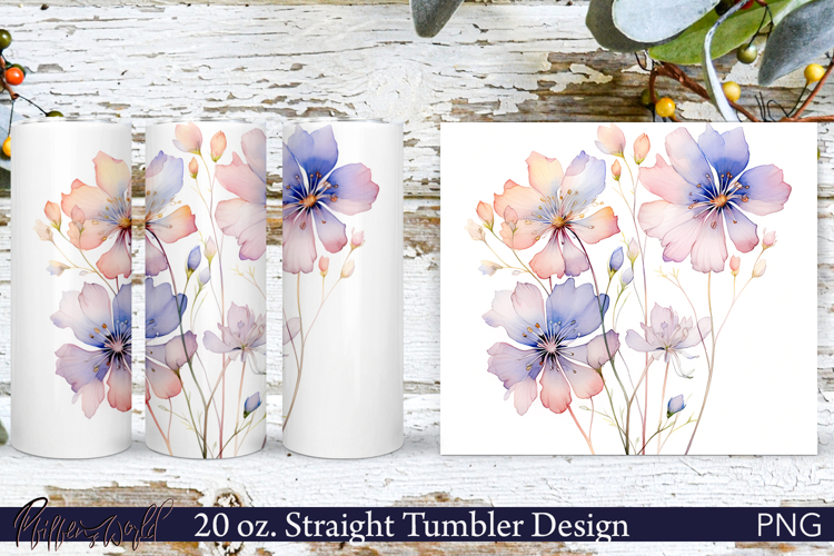 Flowers Meadow Tumbler Wrap | 20 oz. | Tenderness