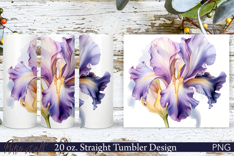 Flowers Meadow Tumbler Wrap | 20 oz. | Purple Tenderness