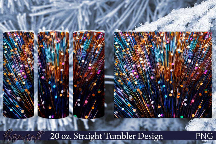 Sparkle Tumbler Wrap | 20 oz. Straight | Bright
