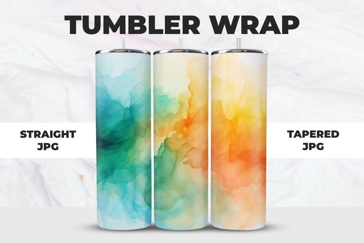 Watercolor Tumbler Wrap example image 1