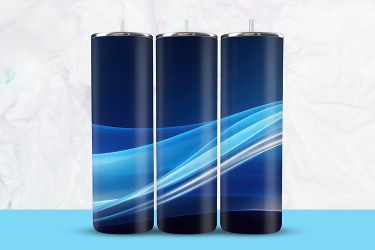Blue Waves Tumbler Wrap example image 1