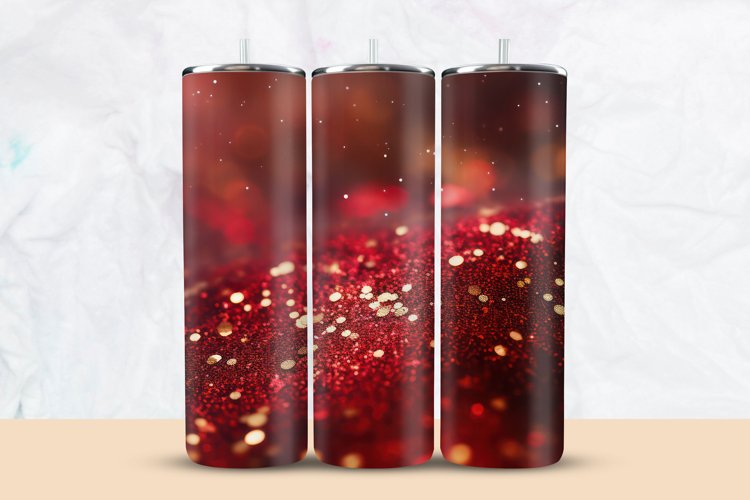 Red Glitter Tumbler Wrap