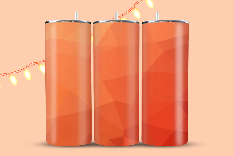 Abstract Amber Triangles Tumbler Wrap