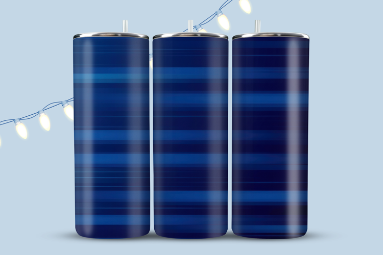 Blue Strips Tumbler Wrap