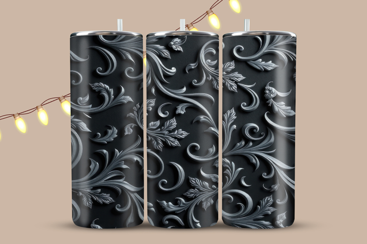 Ornate Floral Tumbler Wrap