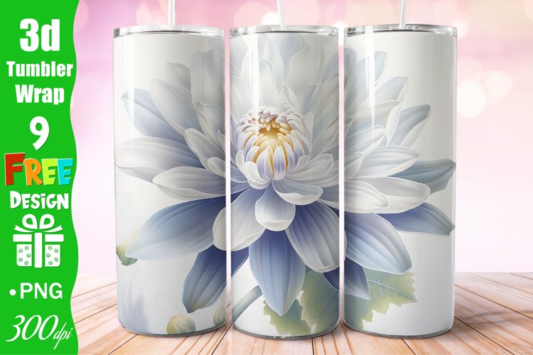 Floral Tumbler Wrap, 20oz skinny tumbler sublimation design