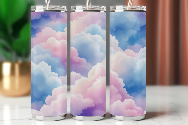 Tumbler Wrap 20 oz - pastel cloud