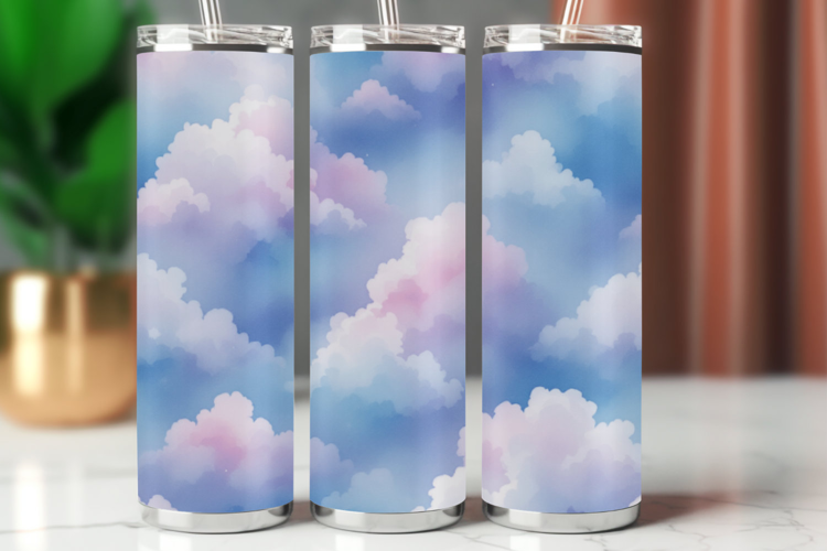 Tumbler Wrap 20 oz - pastel cloud