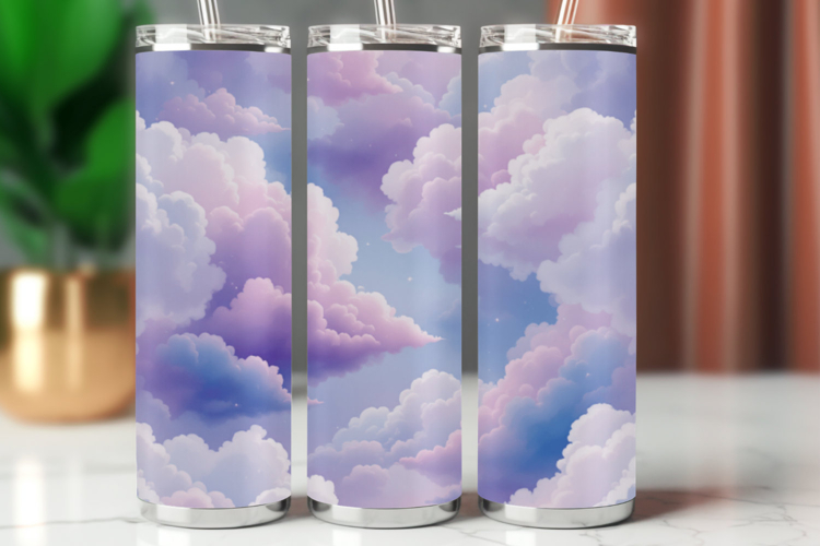 Tumbler Wrap 20 oz - pastel cloud