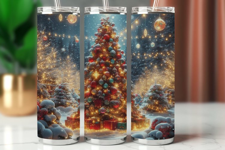 Tumbler Wrap 20 oz - christmas tree