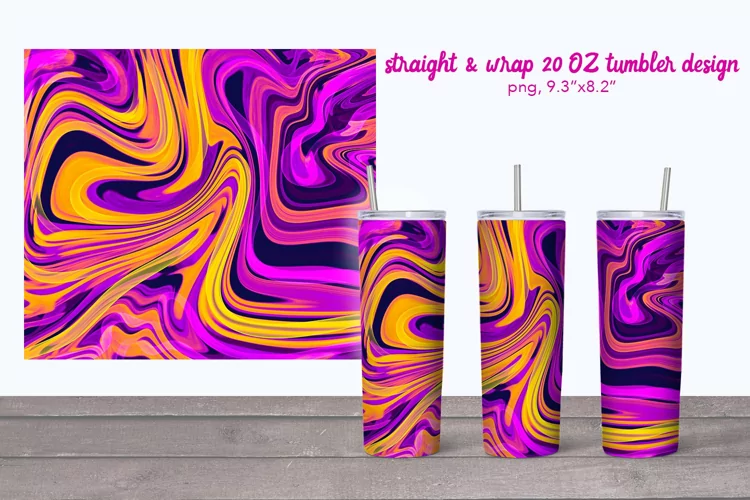 Sublimation tumbler - neon multicolored tumbler ideas