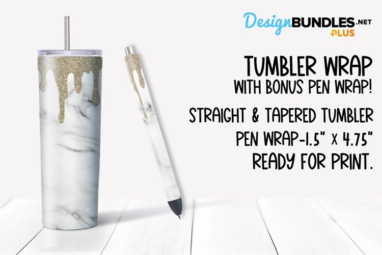 Marble Glitter Sublimation Tumbler
