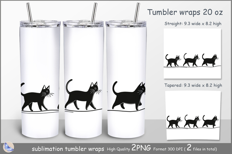 Cats Tumbler| Wrap Tumbler cats| insulated tumbler| Pets