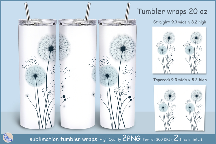 Dandelions Tumbler| Wrap Tumbler Dandelions 20 oz| frora