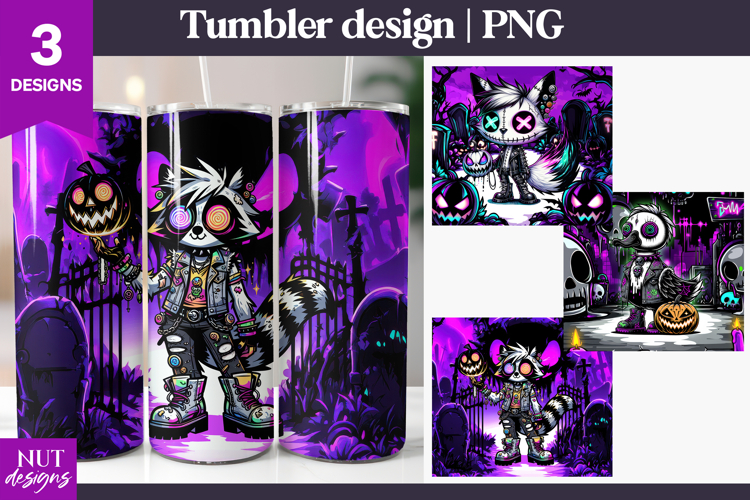 Baby Animals Halloween Tumbler Punk Gothic Halloween Tumbler