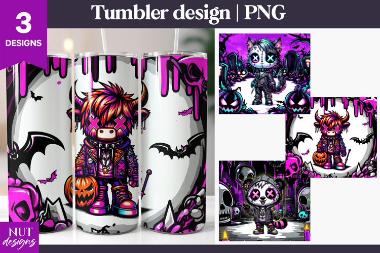Baby Animals Halloween Tumbler Punk Gothic Halloween Tumbler