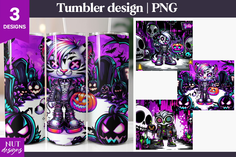 Baby Animals Halloween Tumbler Punk Gothic Halloween Tumbler