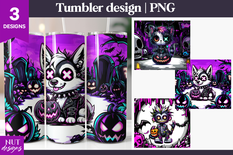 Baby Animals Halloween Tumbler Punk Gothic Halloween Tumbler