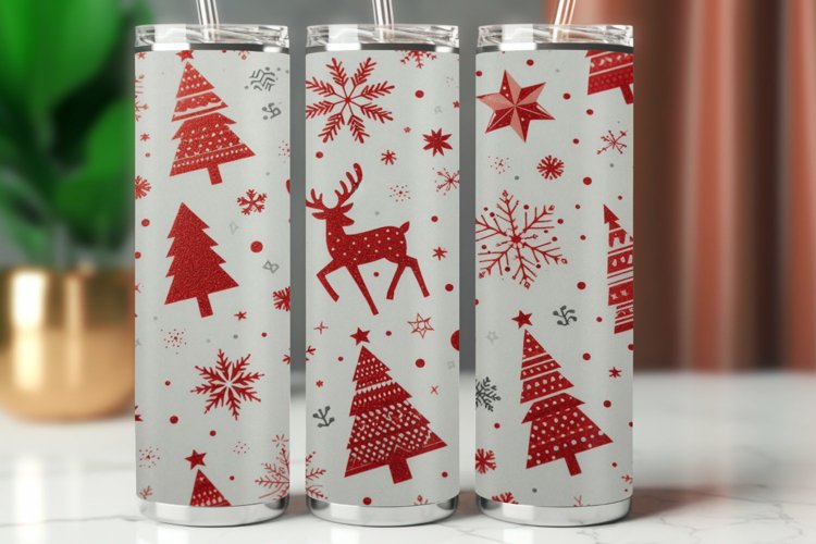 Tumbler Wrap 20 oz - christmas pattern