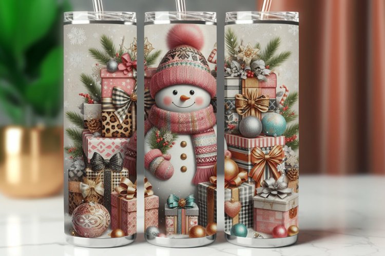 Tumbler Wrap 20 oz - snowman