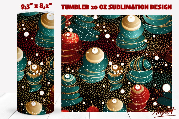 Christmas sparkling Tumbler sublimation / green tumbler wrap