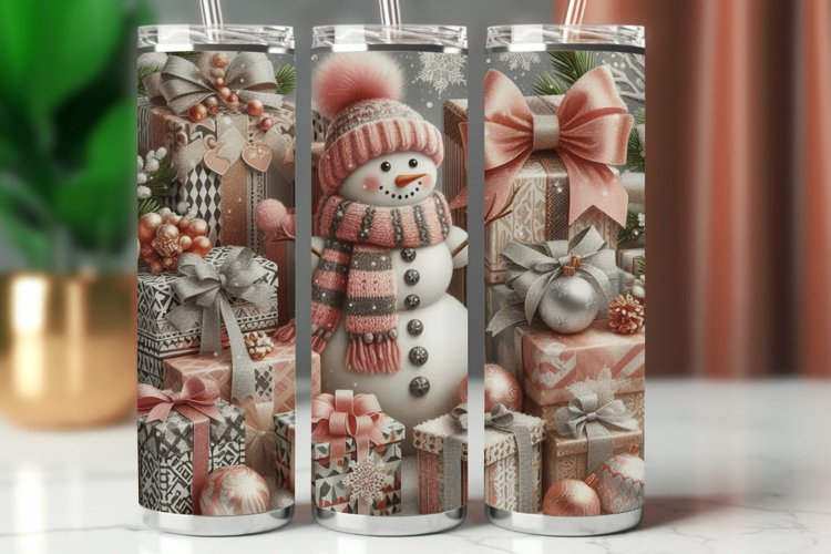 Tumbler Wrap 20 oz - snowman