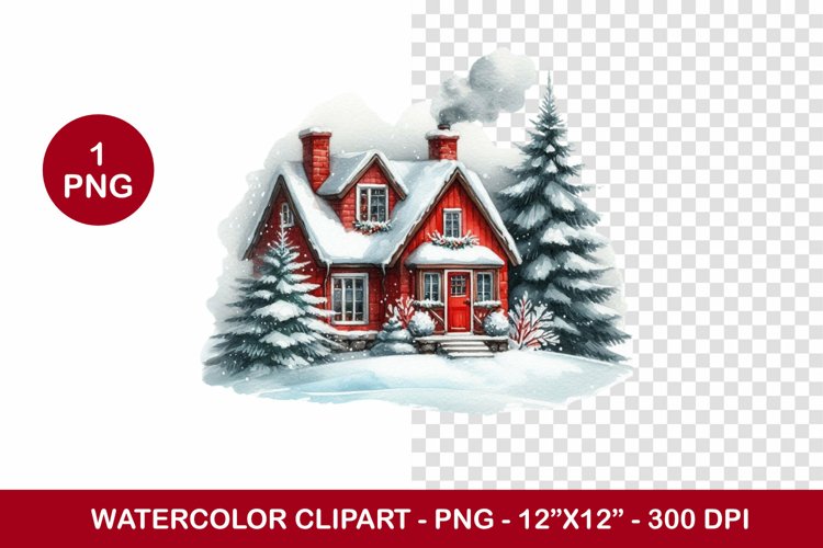 Christmas House Clipart Image 21