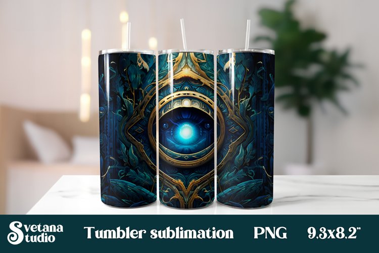 Tarot cards mystic tumbler wrap | Magical tumbler design