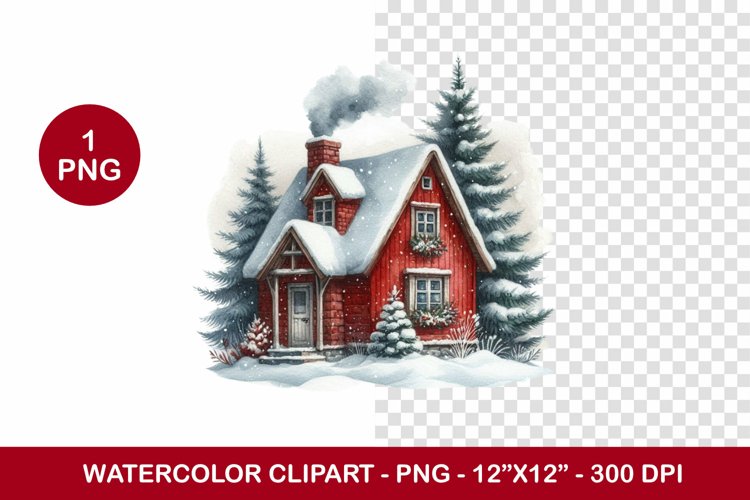 Christmas House Clipart Image 15