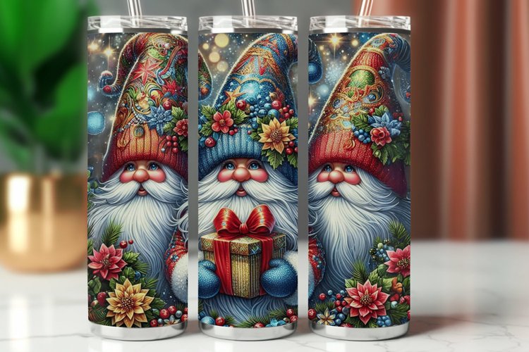 Tumbler Wrap 20 oz - christmas gnome