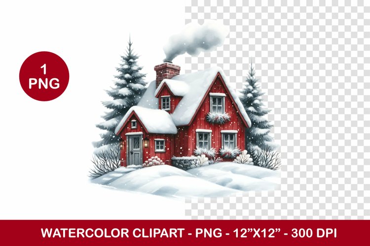 Christmas House Clipart Image 13