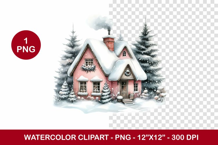 Christmas House Clipart Image 12
