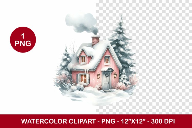 Christmas House Clipart Image 11