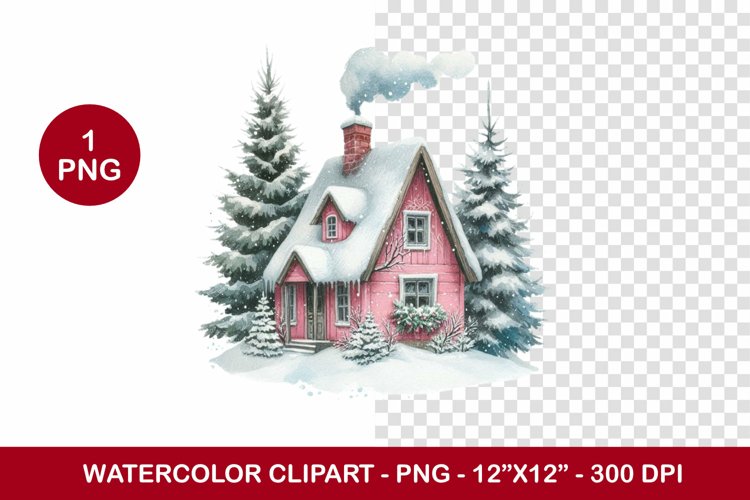 Christmas House Clipart Image 10