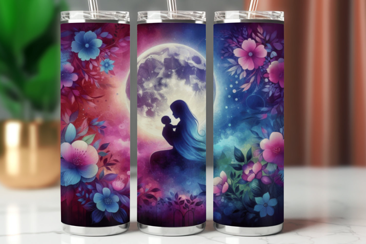 Tumbler Wrap 20 oz - mother and baby