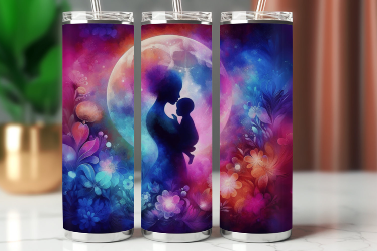 Tumbler Wrap 20 oz - mother and baby