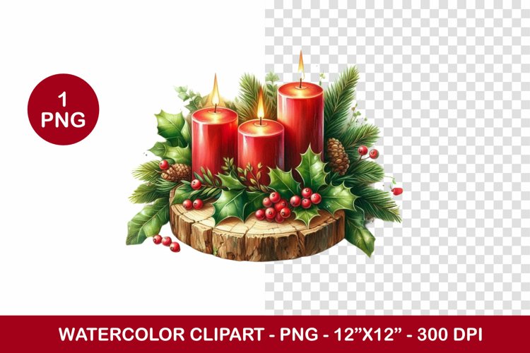 Christmas Candle Clipart Image 4